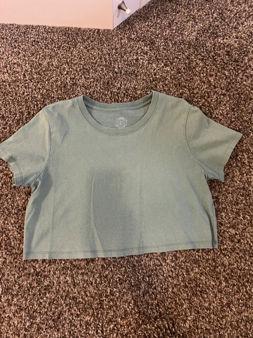 Urban Outfitters - Green Cropped Tee - Medium